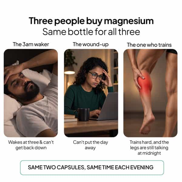Miduty Magnesium Glycinate 1500Mg With B6 | Sleep | Stress & Muscle Recovery | 60 Capsules