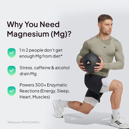 Miduty Magnesium Relax Chelated -Migraine-High Bp-Constipation-Magnesium Bisglycinate-60 Capsules