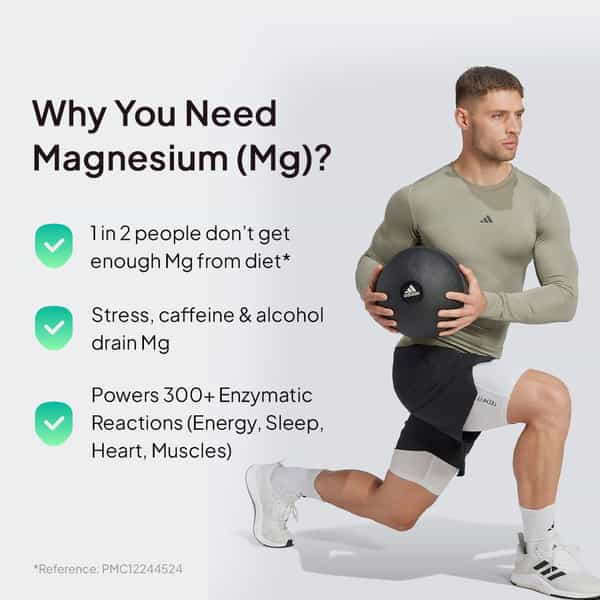 Miduty Magnesium Relax Chelated -Migraine-High Bp-Constipation-Magnesium Bisglycinate-60 Capsules