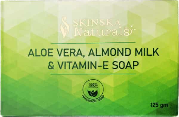 Skinska Skinska Naturals Aloevera Almond Milk And Vitamin - E Soap - 125 Gm