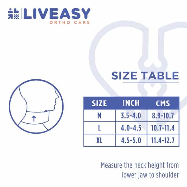 Liveasy Ortho Care Neck Support - Comfortable Cervical Collar - L