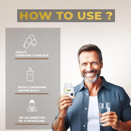 Jeena Sikho Shilajit Tablets |Herbal Supplement For Strength | Stamina And Power | 60 Tablets