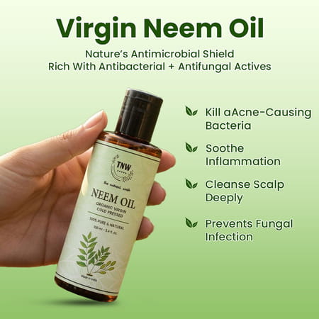 Tnw-The Natural Wash Pure Cold Pressed Neem Oil For Skin And Hair - 100 Ml