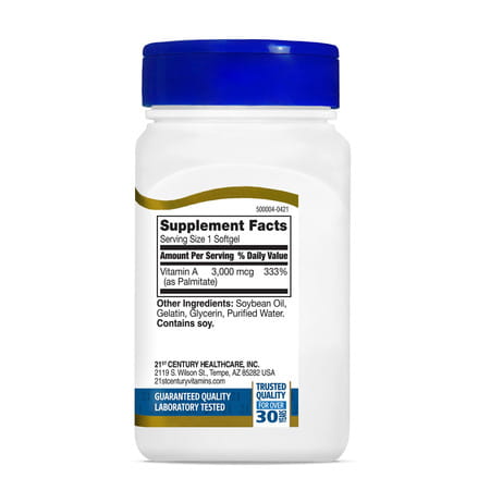 21st Century A 10000 Iu Softgels | 110 Count