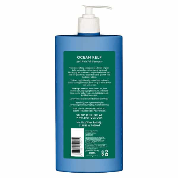 Biotique Bio Ocean Kelp Anti Hair Fall Shampoo Intenstive Hair Growth Therapy | 650Ml