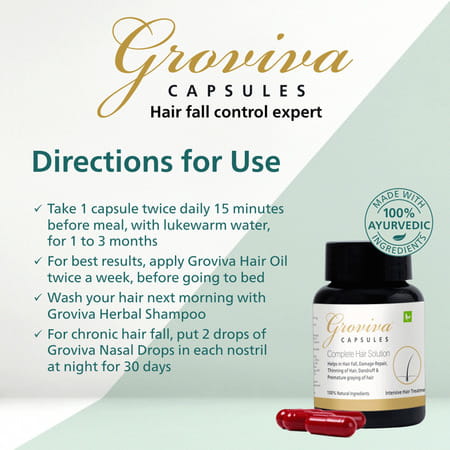 Groviva Hair Care Capsules (60 Caps) (Pack Of 3)
