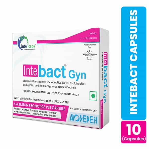 Morepen Intebact Gyn Capsules - 10 Veg Capsules