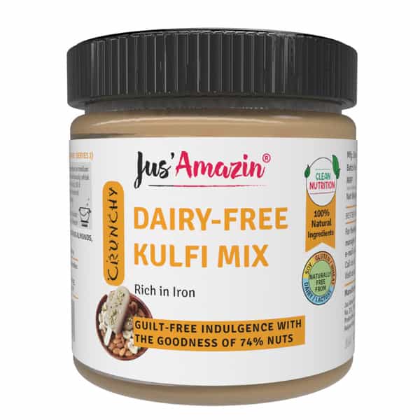 Jus Amazin Dairy-Free Kulfi Mix -200G|74% Nuts -Cashewnuts Almonds & Pistachio|No Refined Sugar