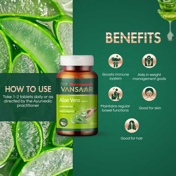 Vansaar Aloe Vera Tablets 60 Tablet