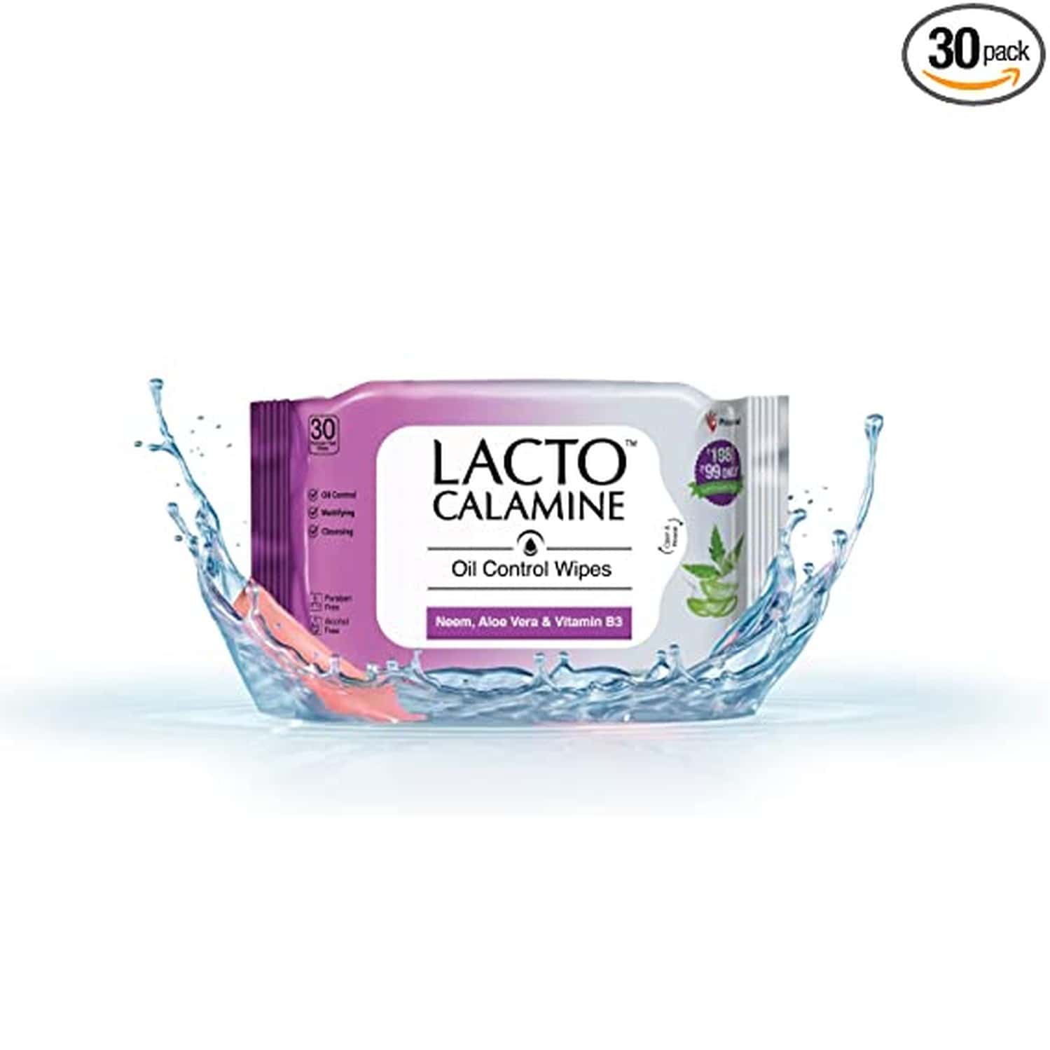 Lacto Calamine Oil Control Face Wipes | 30 Count