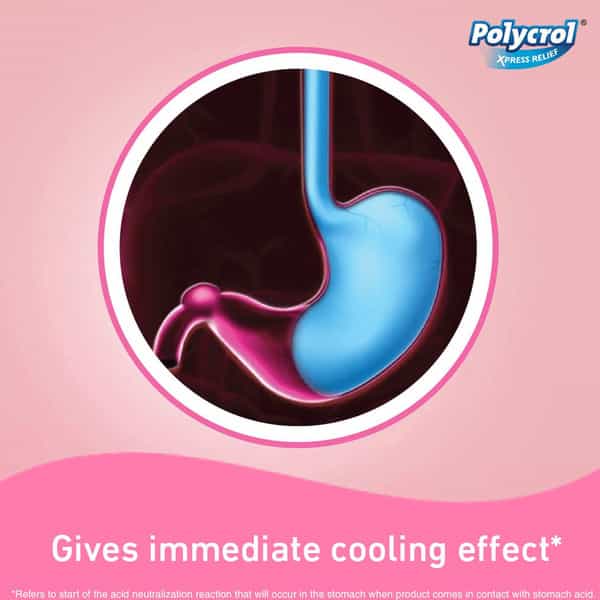 Polycrol (Orange)|Quick Relief From Acidity & Gas|Tasty Orange Flavour|200Ml