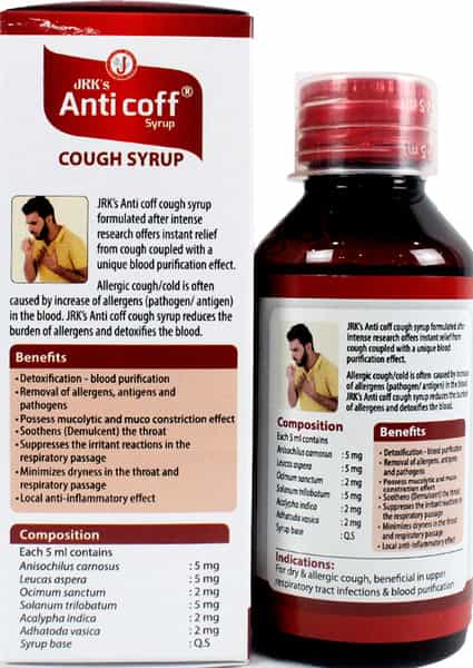 Dr. Jrk's Anti Coff Syrup - 100 Ml