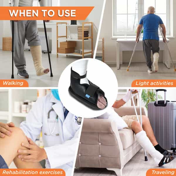 Vissco Cast Shoe Waterproof Plaster Cover Shoe Prevents Wear &Tear Of The Cast Cover-Medium(Grey)