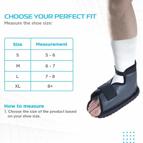 Vissco Cast Shoe Waterproof Plaster Cover Shoe Prevents Wear &Tear Of The Cast Cover-Medium(Grey)