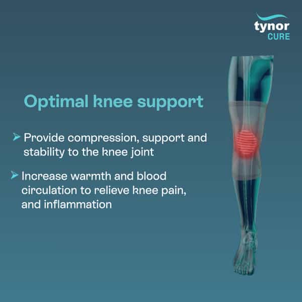 Tynor Knee Cap With Patellar Ring | Sea Green Blue & White | Large | 1 Unit