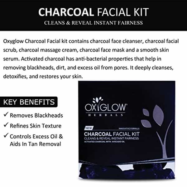 Oxyglow Herbals Facial Kit Charcoal 63 Gram