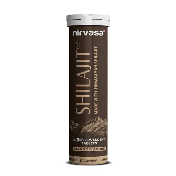 Nirvasa Shilajit Plus Effervescent Tablets | Helps Boost Strength | Stamina | Performance - 15N