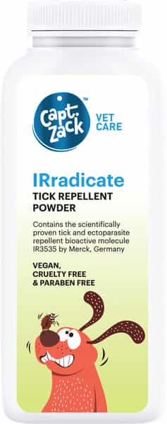 Captain Zack Vet Care - Irradicate Tick Repellent Powder For Dogs & Dog Bed 75 Gm