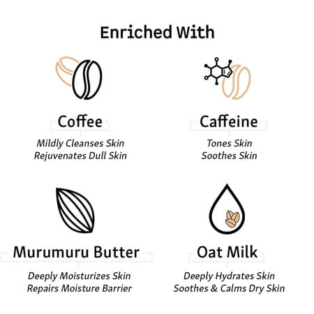 Mcaffeine Latte Deep Moisturizing Coffee Body Wash With Murumuru Butter