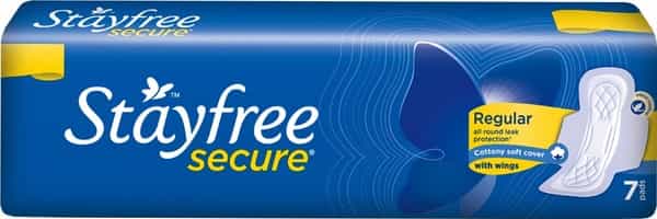 Stayfree Secure Cottony Sanitary Napkins 7'S