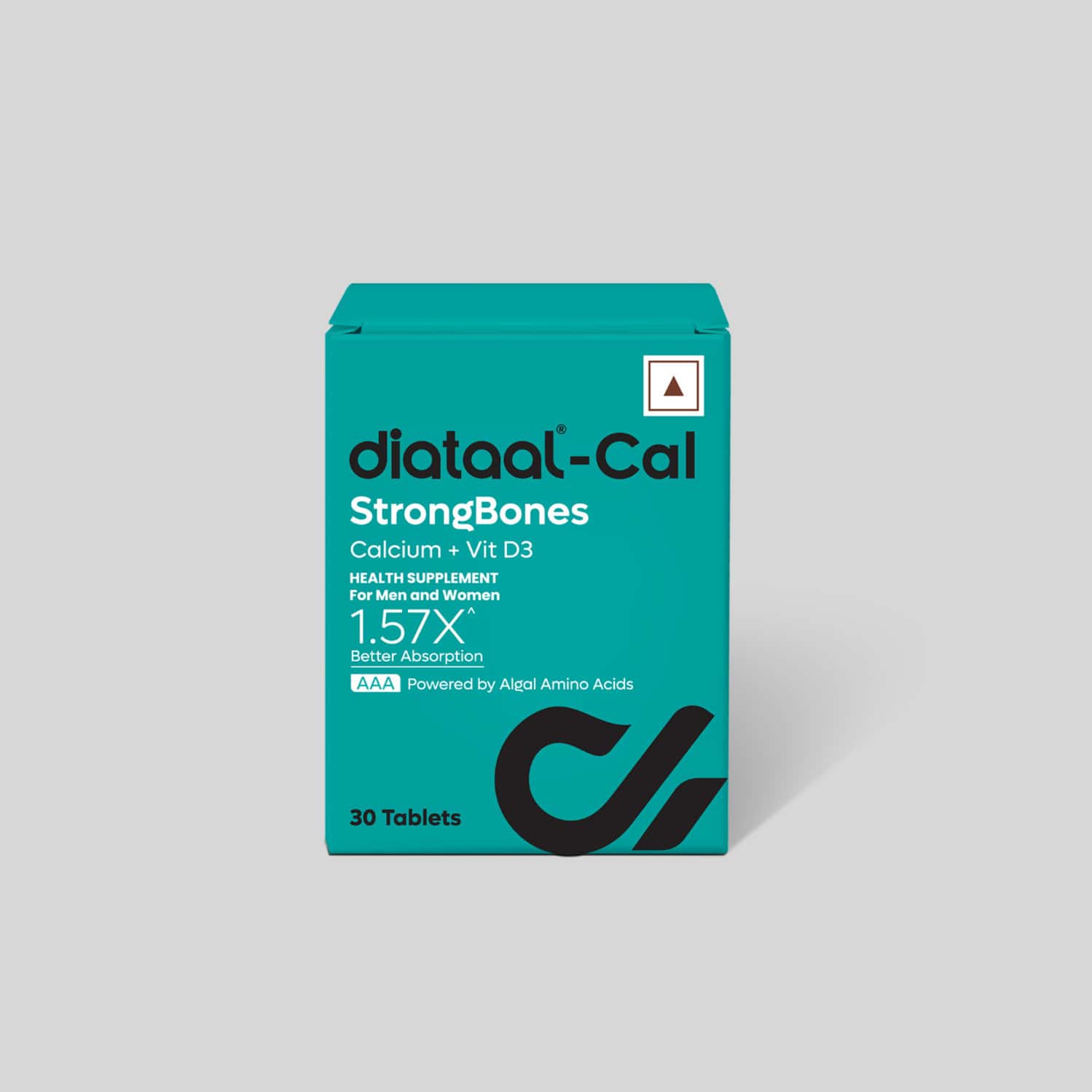 Diataal Cal | Calcium For Men & Women | Clinically Tested | 400 Iu Vit. D3 | 30 Tablets