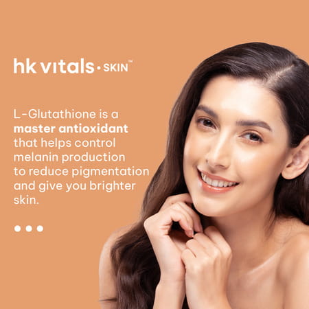 Hk Vitals Glutathione (15 Tabs) + Sipper (300ml) | Skin Glow & Hydration | Combo Pack