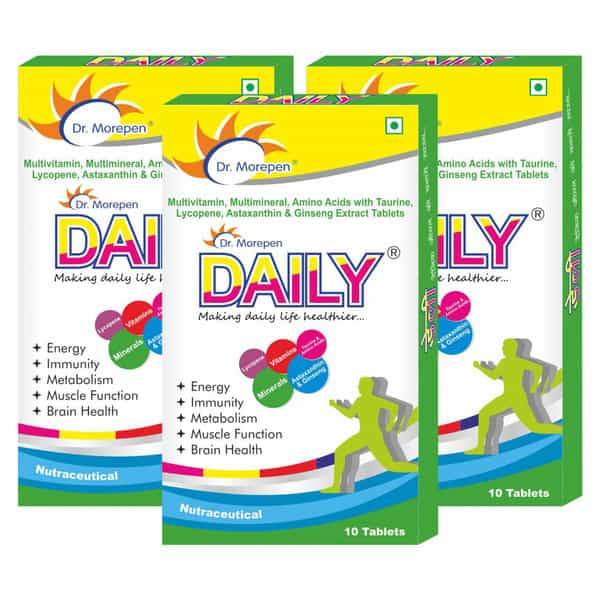 Dr. Morepen Daily Multivitamin | Men & Women | Tablets | 10 No's | Pack Of 3