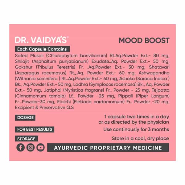Dr. Vaidya's Mood Boost-30 Capsules - Pack Of 1