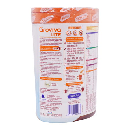 Groviva Wholesome Child Nutrition For Growth & Development - 400g Jar (Chocolate Lite)