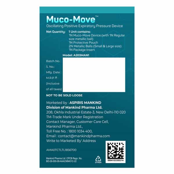 Muco Move Oscillating Positive Expiratory Pressure Device 1 Unit