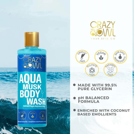 Crazy Owl Mango Mania + Juicy Lemon + Mint & Tea Tree + Aqua Musk Body Wash Combo Pack