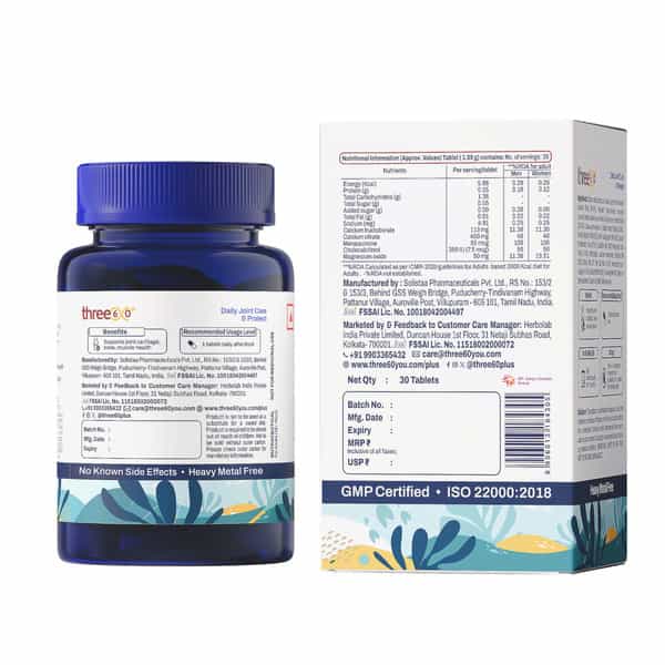 Three60+ Daily Joint Care & Protect: Unlock Flexibility, Restore Mobility, & Increase Bone Strength