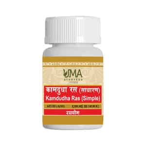 Uma Ayurveda Kamdudha Ras (W/O Pearl) Ayurvedic Tablets 80 Tab