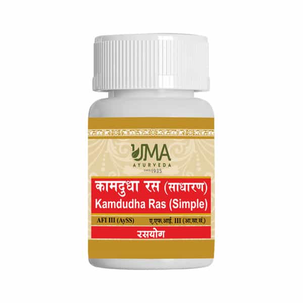 Uma Ayurveda Kamdudha Ras (W/O Pearl) Ayurvedic Tablets 80 Tab