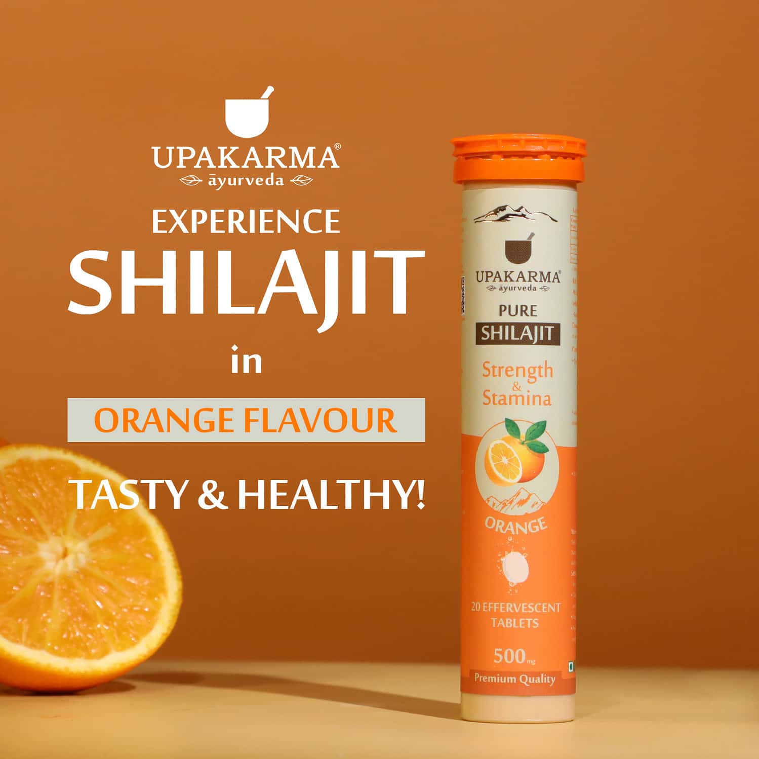 Buy UPAKARMA AYURVEDA PURE SHILAJIT ORANGE 500MG 20 PREMIUM QUALITY