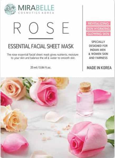 Mirabelle Korea Rose Essential Facial Sheet Mask