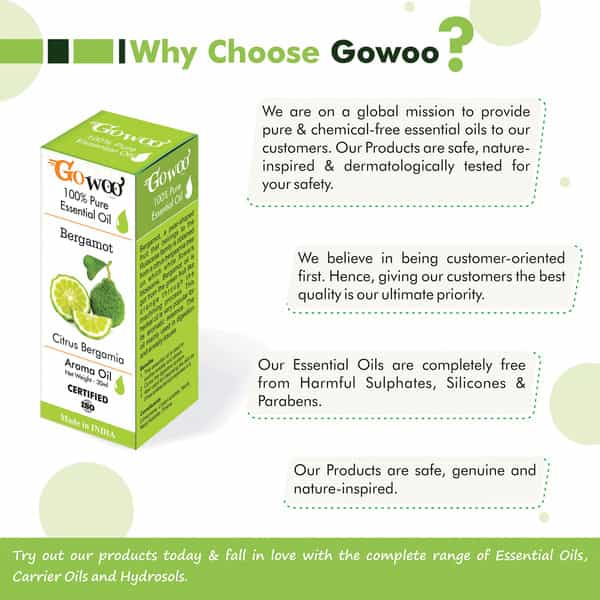 Go Woo 100% Pure & Virgin Bergamot Oil 30 Ml