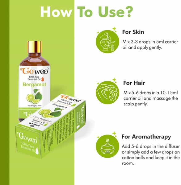 Go Woo 100% Pure & Virgin Bergamot Oil 30 Ml
