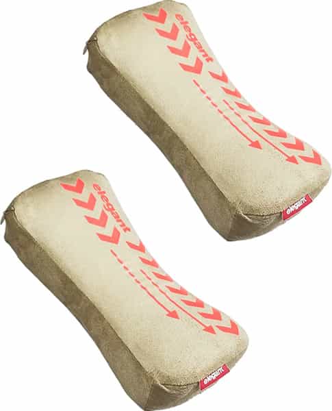 Elegant Arrow Neck Support Pillow Beige (Set Of 2)