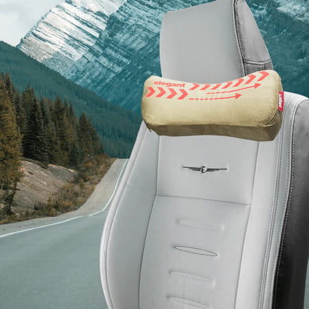 Elegant Arrow Neck Support Pillow Beige (Set Of 2)