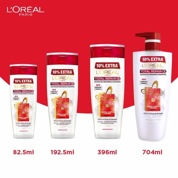 L'oreal Paris Total Repair 5 Shampoo Bottle Of 192.5 Ml