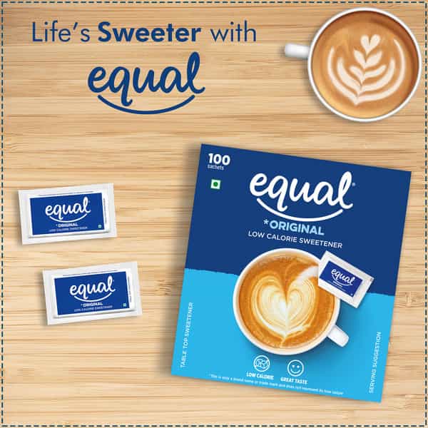 Equal Original Low Calorie Sweetener Sugar Free Low Calories Sugar Control 100 Sachet Pack Of 6