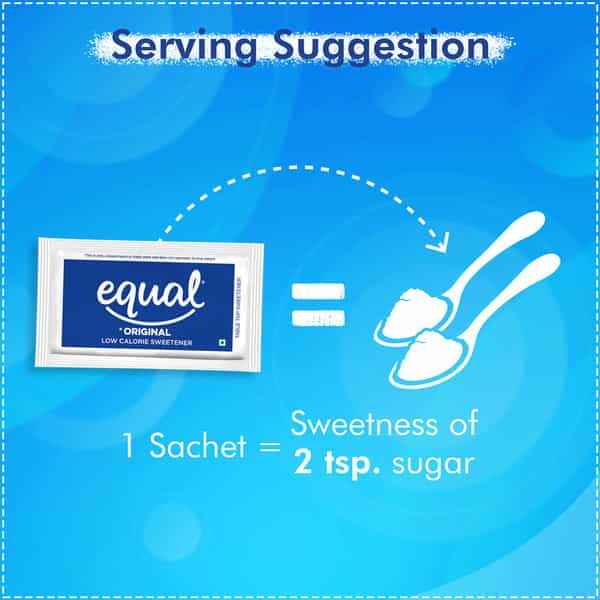Equal Original Low Calorie Sweetener Sugar Free Low Calories Sugar Control 100 Sachet Pack Of 6