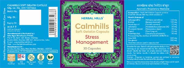 Herbal Hills Calmhills - Stress Management 30 Capsule - Pack Of 5