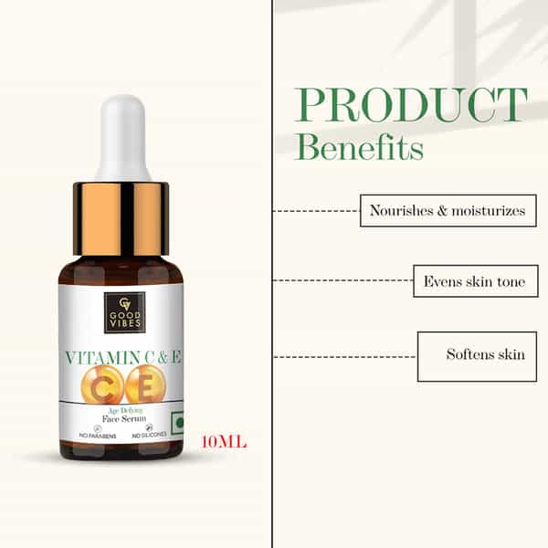 Good Vibes Age Defying Serum - Vitamin C & Vitamin E - 10 Ml