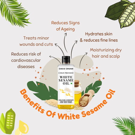 Coco Crush Cold Pressed White Sesame Oil - 50ml