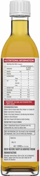 Alpino Organic Apple Cider Vinegar 500 Ml Bottle| Naturally Rich In Antioxidants|No Added Flavours