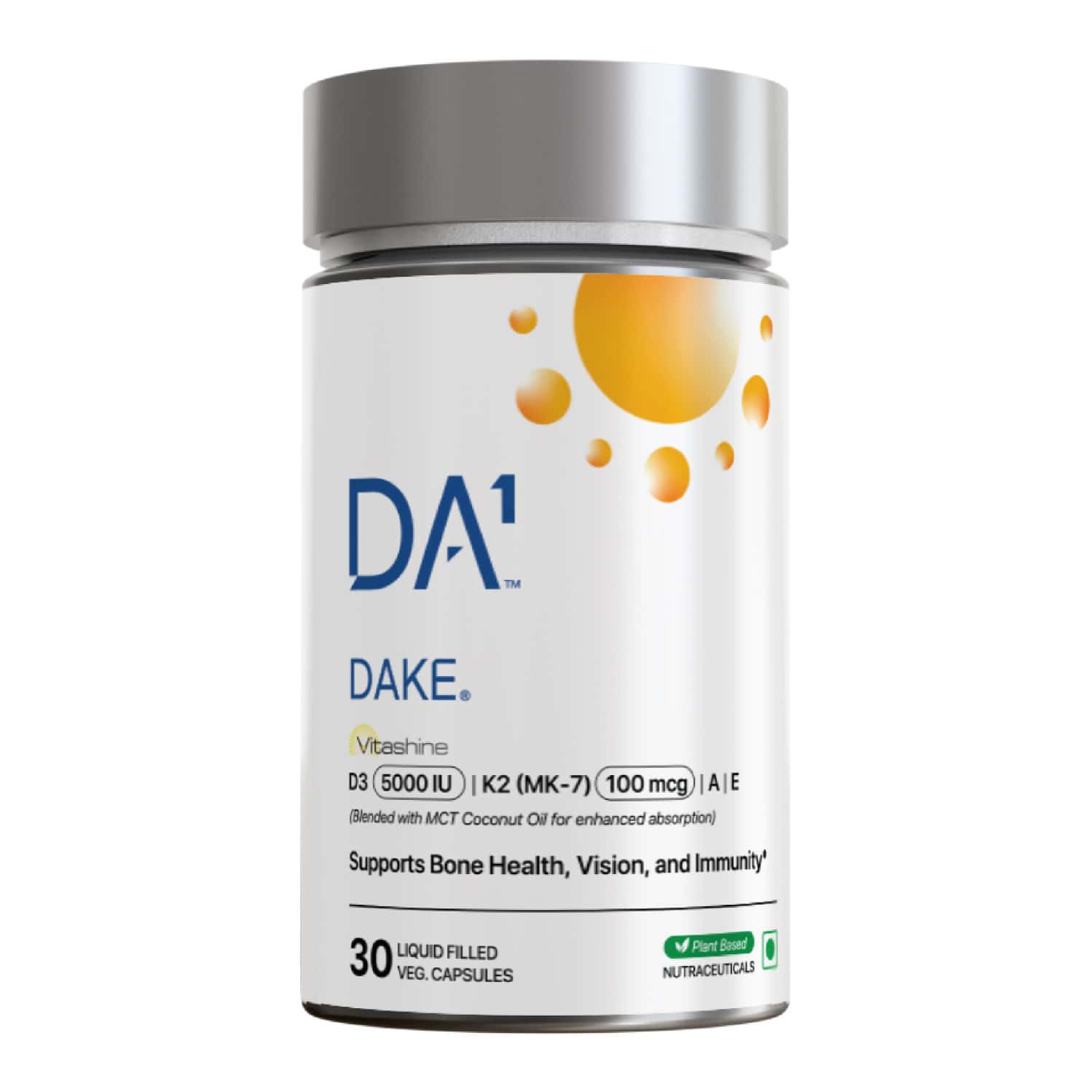 Decode Age Dake Supplement | Multivitamin | Vitamin D3 5000 Iu K2 (mk7) | A & E | 30 Capsules | Veg