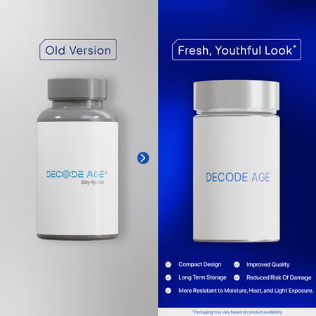 Decode Age Dake Supplement | Multivitamin | Vitamin D3 5000 Iu K2 (Mk7) | A & E | 30 Capsules | Veg