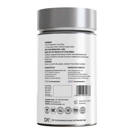 Decode Age Dake Supplement | Multivitamin | Vitamin D3 5000 Iu K2 (Mk7) | A & E | 30 Capsules | Veg